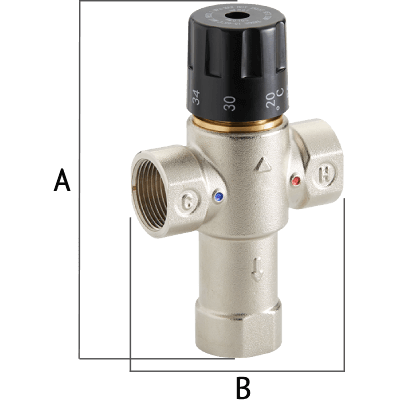 f f thermostatic mixing valve dimensions