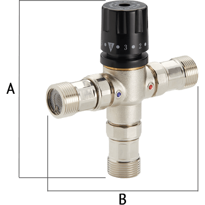 m m thermostatic mixing valve dimensions